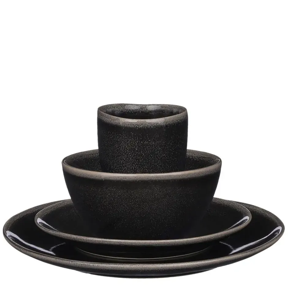 Mica Decorations Tabo Serviesset 4 persoons Keramiek Zwart