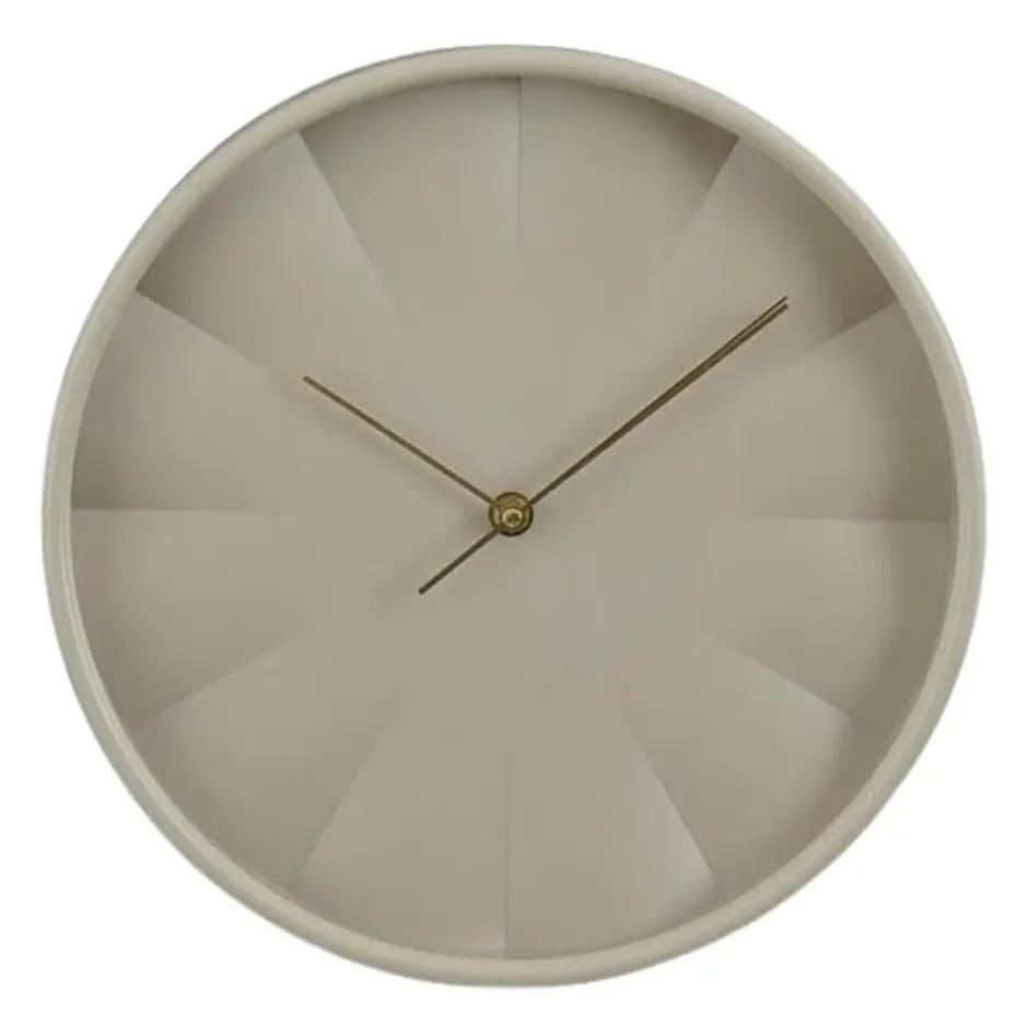 Mica Decorations Tikki Wandklok - 30cm - beige - kunststof - muur