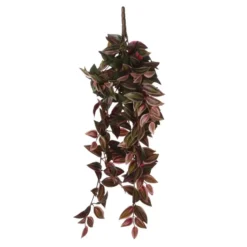 Mica Decorations Tradescantia Kunst Hangplant - H54 cm - Bordeaux