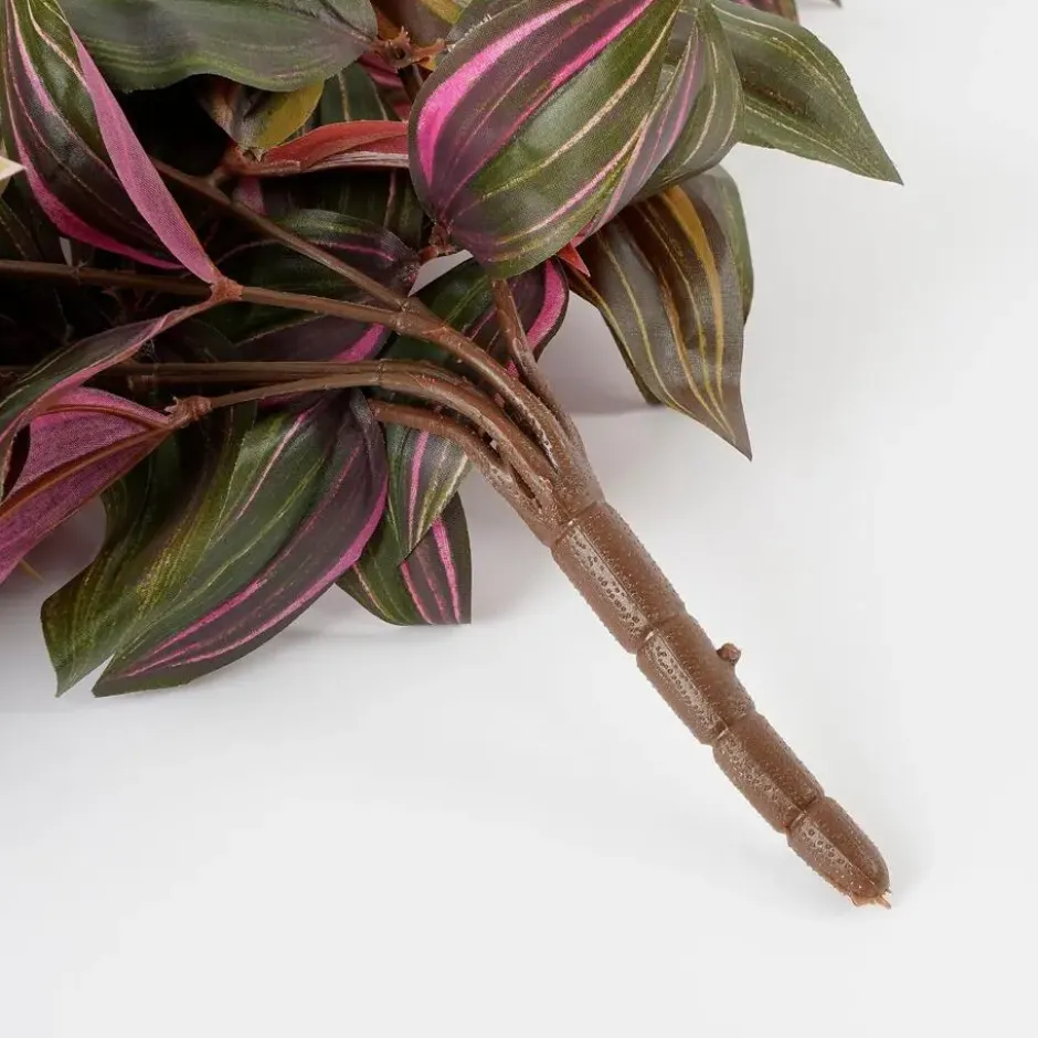 Mica Decorations Tradescantia Kunst Hangplant - H54 cm - Bordeaux
