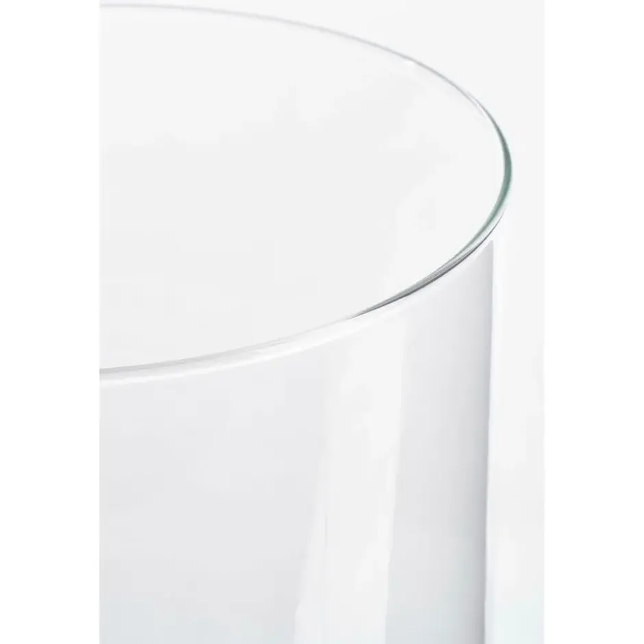 Mica Decorations Vaas - cilinder - helder - glas - 40 cm