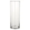 Mica Decorations Vaas - cilinder - glas - transparant - 55 cm