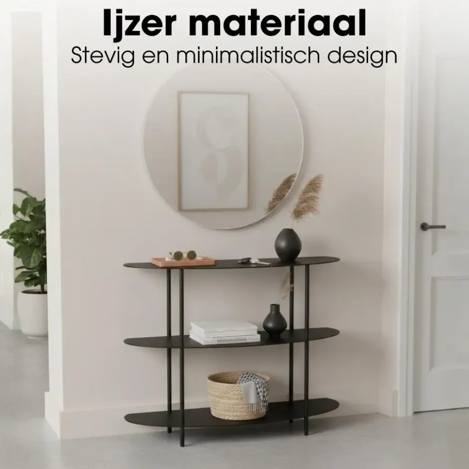 Mica Decorations Wandrek – 90 x 28 x 81 cm – Zwart
