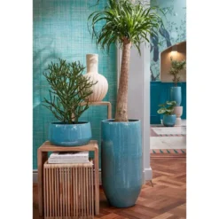 Mica Decorations Yonker Plantentafel - Set van 3 - Bruin