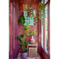 Mica Decorations Yonker Plantentafel - Set van 3 - Bruin