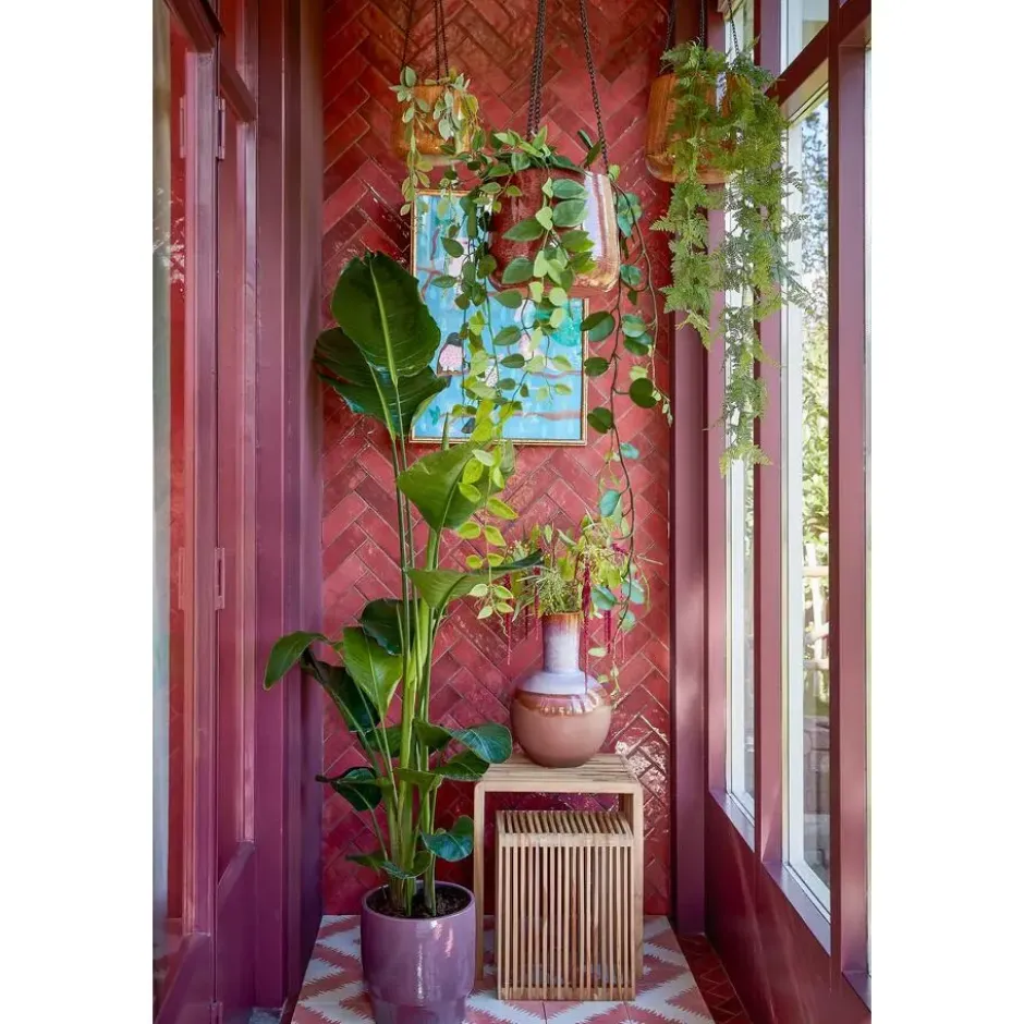 Mica Decorations Yonker Plantentafel - Set van 3 - Bruin