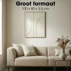 Mica Wanddecoratie Beige 100x80 cm