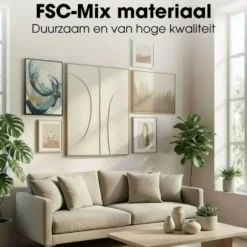 Mica Wanddecoratie Beige 100x80 cm