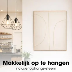 Mica Wanddecoratie Beige 100x80 cm