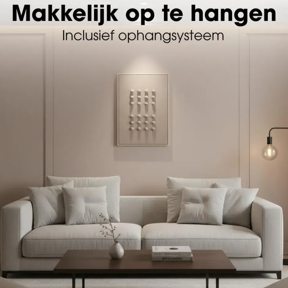 Mica Wanddecoratie Donkerbruin 60x40 cm