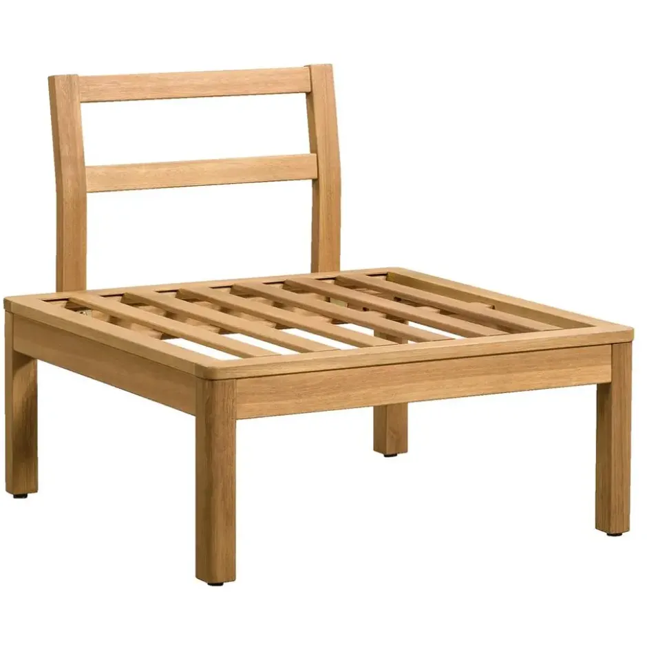 Middenfauteuil Orleans - eucalyptushout - 78x72x65 cm