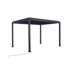 Mirador Deluxe overkapping elektrisch met LED 300 x 400 antraciet