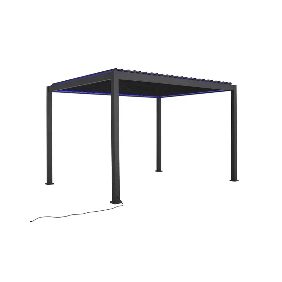 Mirador Deluxe overkapping elektrisch met LED 300 x 400 antraciet