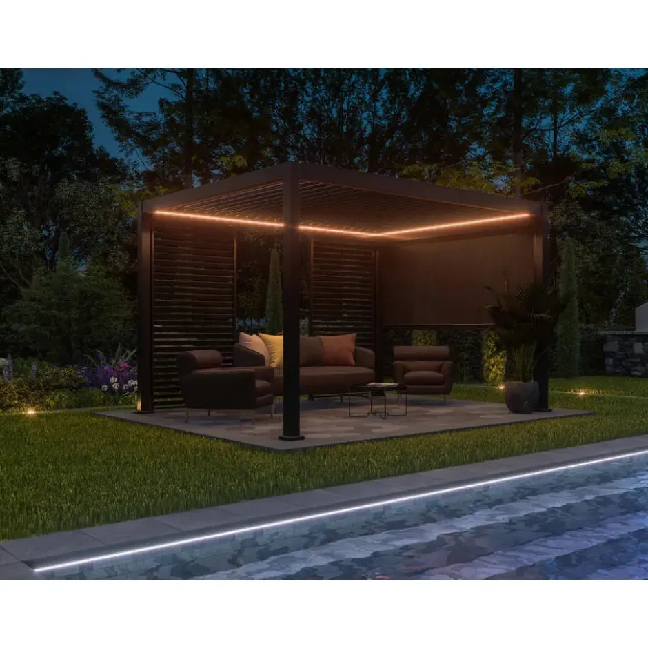 Mirador Deluxe overkapping elektrisch met LED 300 x 400 antraciet