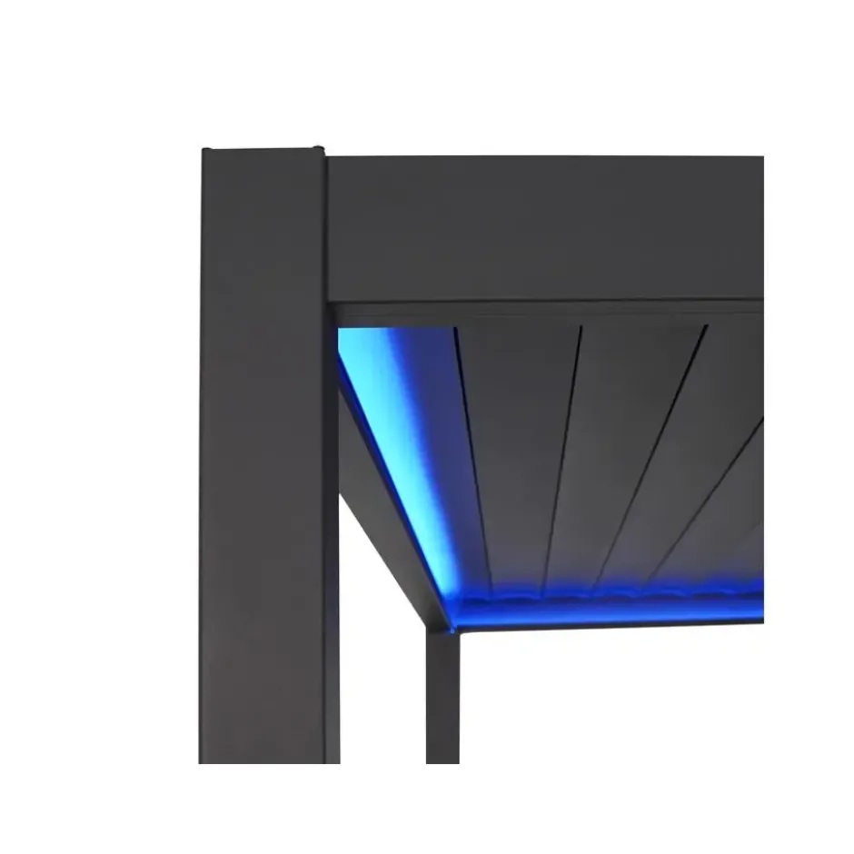 Mirador Deluxe overkapping elektrisch met LED 300 x 400 antraciet