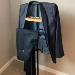 MISOU Dressboy Kledingstandaard Kledinghouder Zwart 114 cm Bamboe en metaal