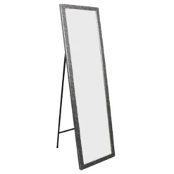 MISOU Passpiegel Zwart Marmerlook Staande Spiegel 44x126cm Kinderkamer