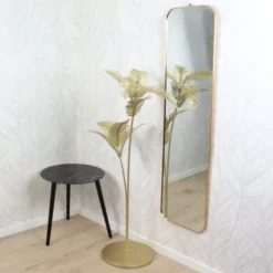 MISOU Spiegel Passpiegel Goud Ovaal Hangend 115cm Glas Spiegels