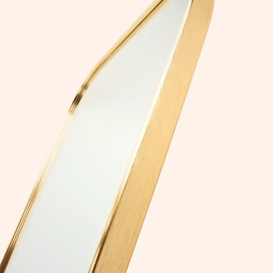 MISOU Spiegel Passpiegel Goud Ovaal Hangend 115cm Glas Spiegels