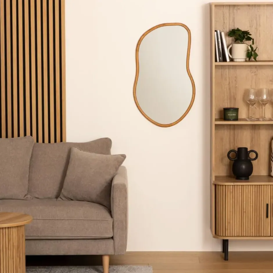 MISOU Wandspiegel Hout Amy - Transparant