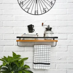 MISOU Zwevende Wandplank 2 stuks Industrieel Muurdecoratie Boekenrek