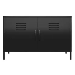 Mission District - Dressoir met 2 deuren en zwart metaal