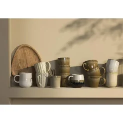 Mok met oor Nora bruin stoneware - 380 ml