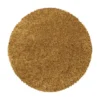 Monaco Soft Rond Shaggy Hoogpolig Vloerkleed Goud Geel - 200 CM Ø