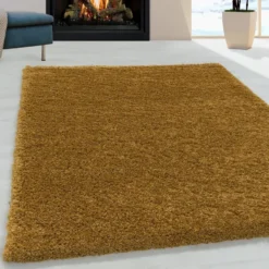 Monaco Soft Shaggy Hoogpolig Vloerkleed Goud Geel - 300x400 CM
