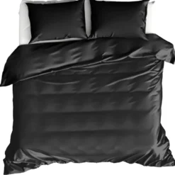 Moodit Dekbedovertrek Basil Black - Lits Jumeaux - 240 x 220 cm - Katoen