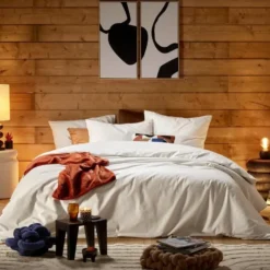 Moodit Dekbedovertrek Freya Cream - Lits Jumeaux - 240 x 220 cm - Katoen Flanel