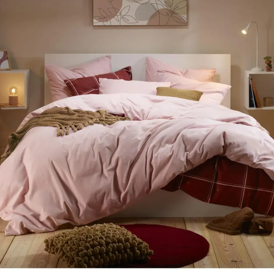 Moodit Dekbedovertrek Freya Pearl Pink - Lits Jumeaux - 240 x 220 cm - Katoen Fl