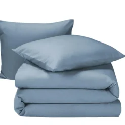 Moodit Dekbedovertrek Frey Stone Blue - Tweepersoons - 200 x 220 cm - Katoen Fla
