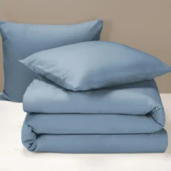 Moodit Dekbedovertrek Frey Stone Blue - Tweepersoons - 200 x 220 cm - Katoen Fla