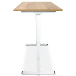 MRC COMFORT elektrisch ARBO zit-sta bureau - 180x80cm - wit - robuust eiken