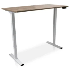 MRC COMFORT elektrisch ARBO zit-sta bureau - 160x80cm - wit - midden eiken