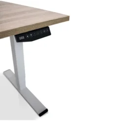 MRC COMFORT elektrisch ARBO zit-sta bureau - 160x80cm - wit - midden eiken