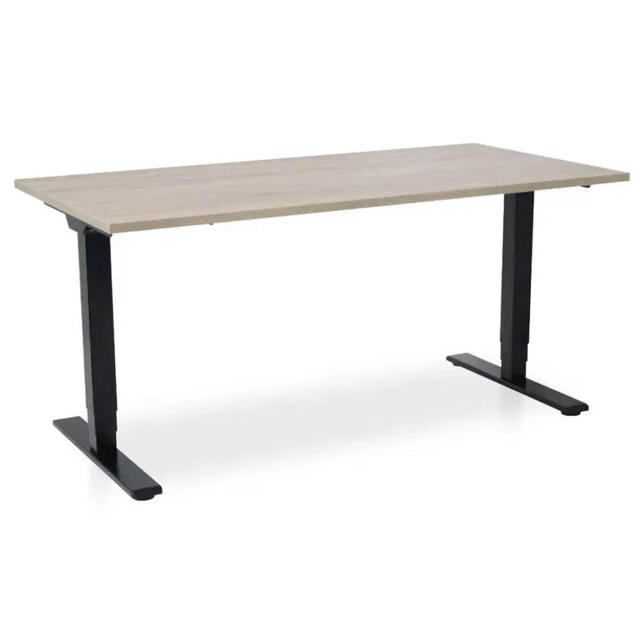 MRC COMFORT Set - Zit-sta bureau + stoel - 160x80 - midden eiken