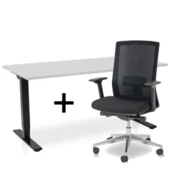 MRC COMFORT Set - Zit-sta bureau + stoel - 160x80 - grijs