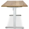 MRC EASY elektrisch ARBO zit-sta bureau - 140x80cm - wit - robuust eiken