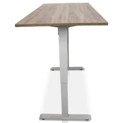 MRC EASY elektrisch ARBO zit-sta bureau - 160x80cm - wit - midden eiken