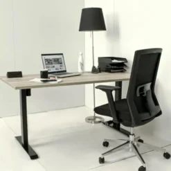 MRC EASY Set - Zit-sta bureau + bureaustoel - 160x80 - robuust eiken