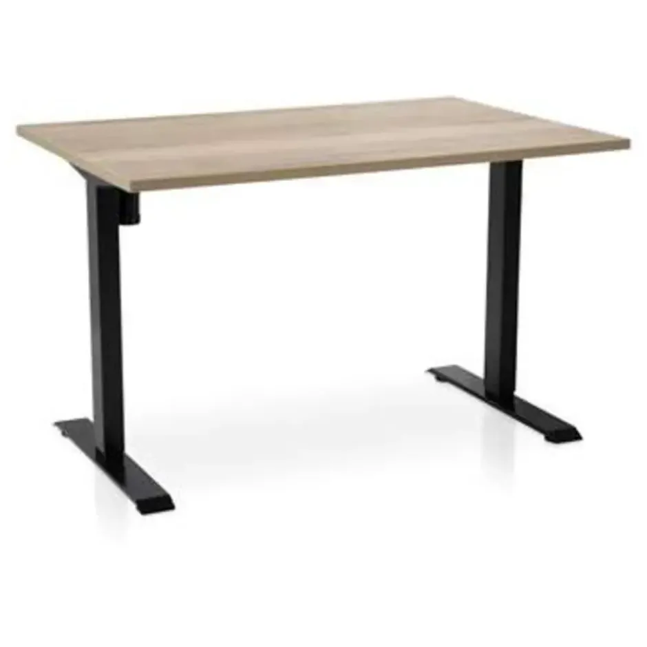 MRC EASY Set - Zit-sta bureau + bureaustoel - 140x80 - robuust eiken