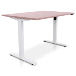MRC EASY Zit-Sta Bureau – Elektrisch Verstelbaar – 140x80 cm – Blad Dusty Rose