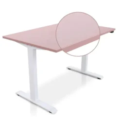 MRC EASY Zit-Sta Bureau – Elektrisch Verstelbaar – 120x80 cm – Blad Dusty Rose