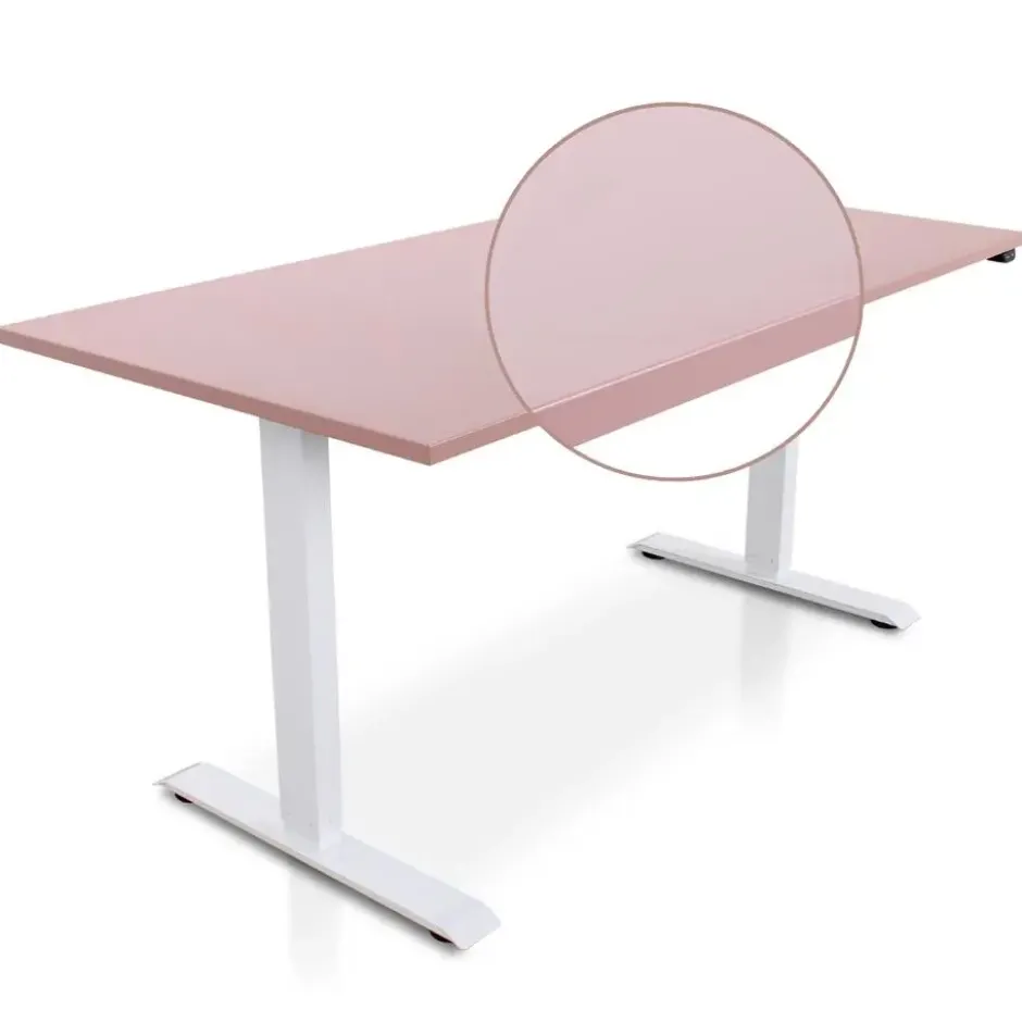 MRC EASY Zit-Sta Bureau – Elektrisch Verstelbaar – 160x80 cm – Blad Dusty Rose