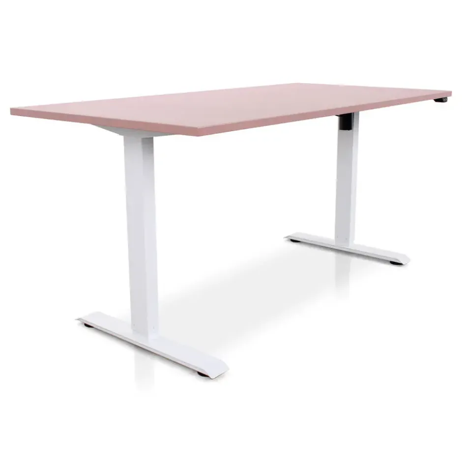 MRC EASY Zit-Sta Bureau – Elektrisch Verstelbaar – 160x80 cm – Blad Dusty Rose