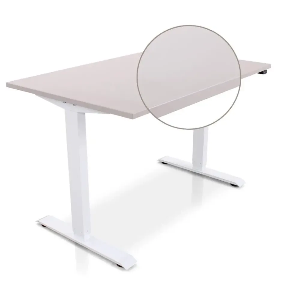 MRC EASY Zit-Sta Bureau – Elektrisch Verstelbaar – 140x80 cm – Blad Sand Grey