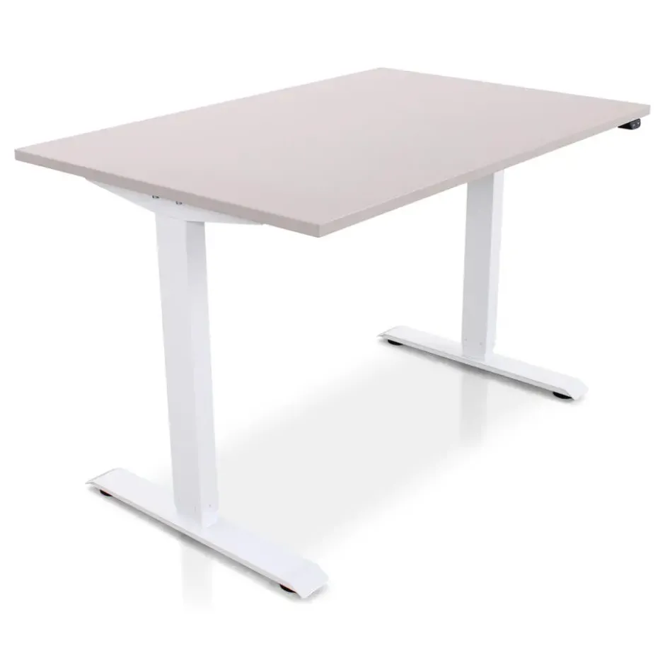 MRC EASY Zit-Sta Bureau – Elektrisch Verstelbaar – 140x80 cm – Blad Sand Grey
