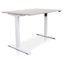 MRC EASY Zit-Sta Bureau – Elektrisch Verstelbaar – 140x80 cm – Blad Sand Grey
